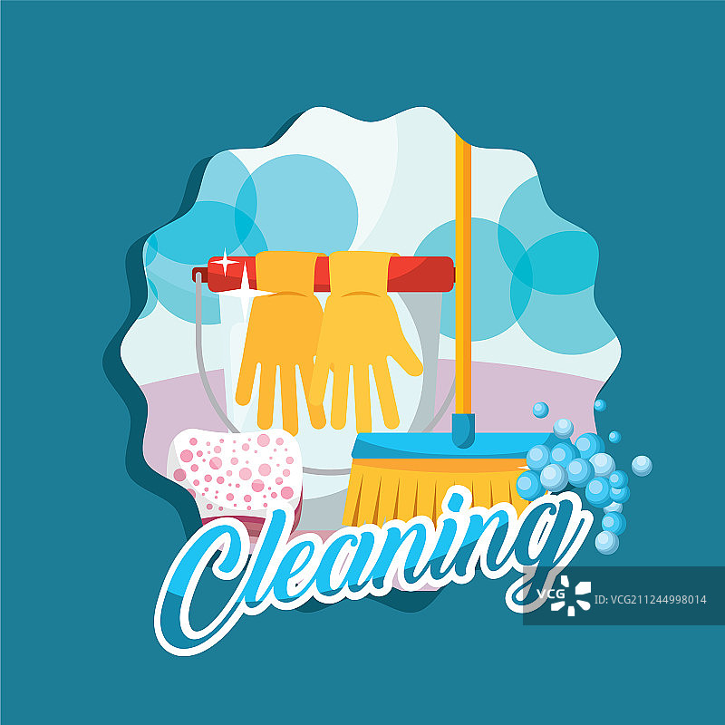 春季大扫除的概念图片素材