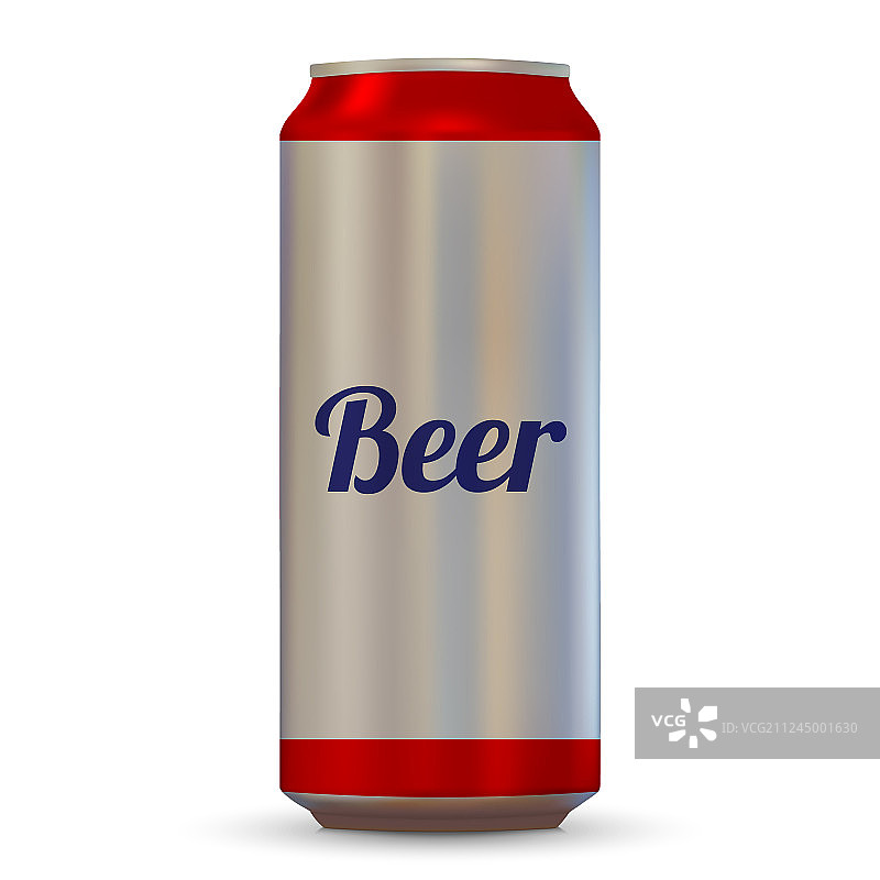 逼真的啤酒罐图片素材