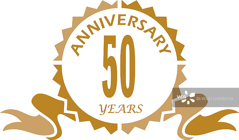 50周年丝带纪念图片素材