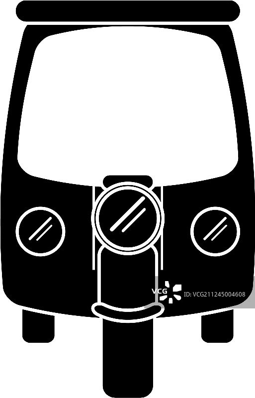 机动人力车三轮车交通工具剪影图片素材