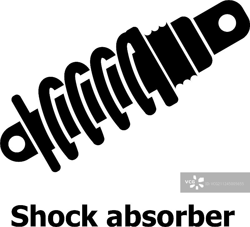 减震器图标简约黑色风格图片素材