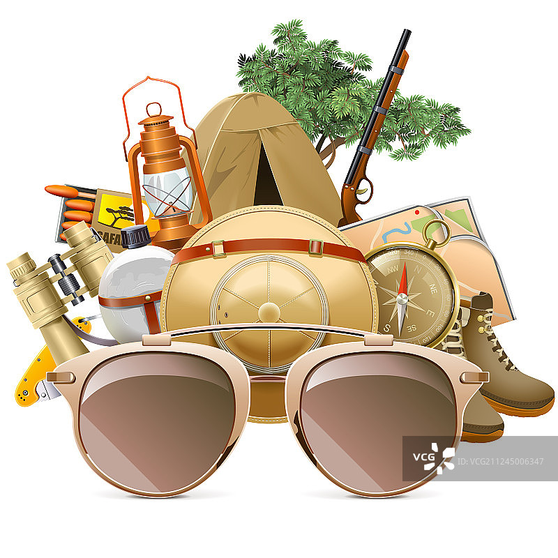 带太阳镜的野生动物园概念图片素材