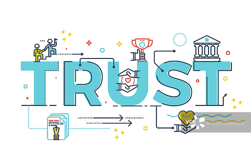 信任文字排版图片素材