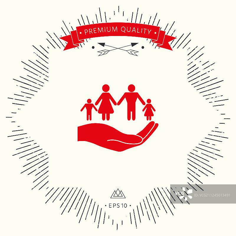 手持家庭保护符号图片素材