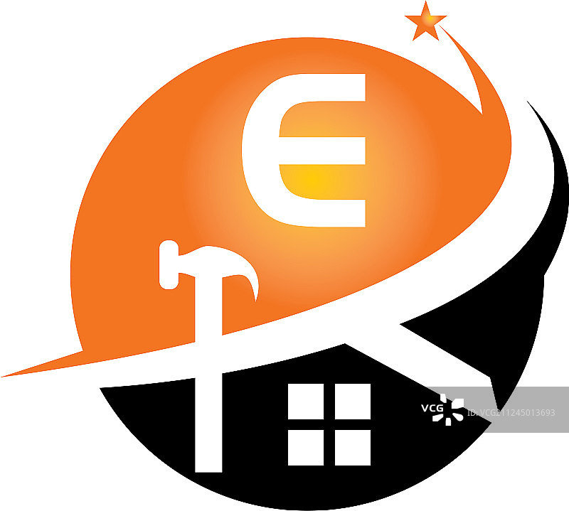 修复和建筑首字母E图片素材