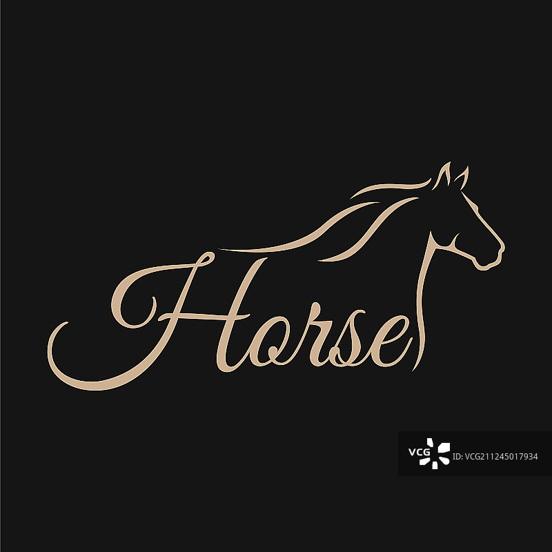 现代马标志图片素材