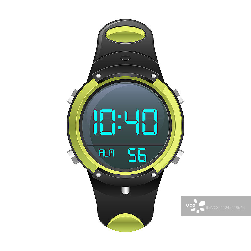 白色背景上的运动手表图片素材