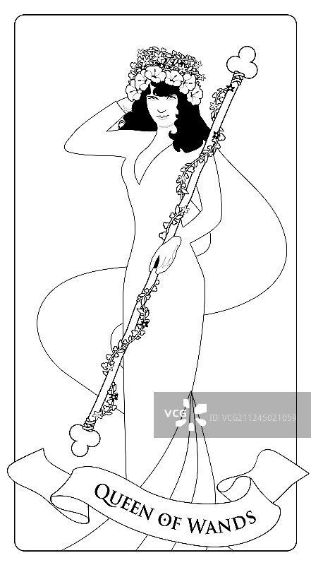 权杖皇后鲜花皇冠轮廓图片素材