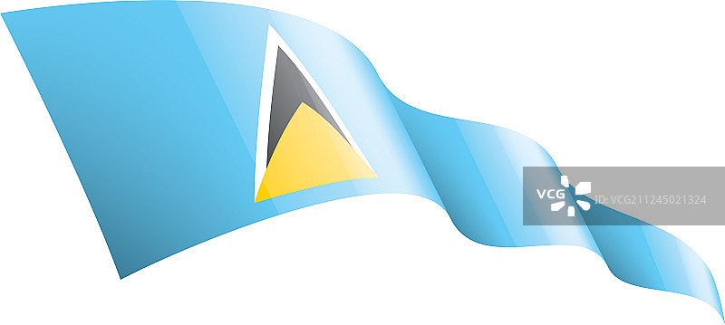 圣卢西亚国旗白色背景图片素材