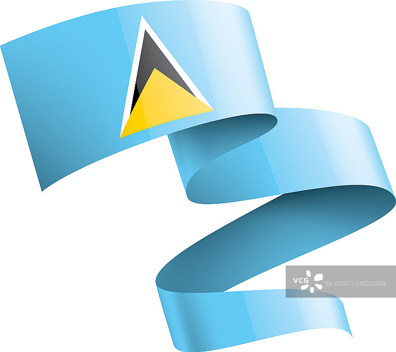 圣卢西亚国旗白色背景图片素材