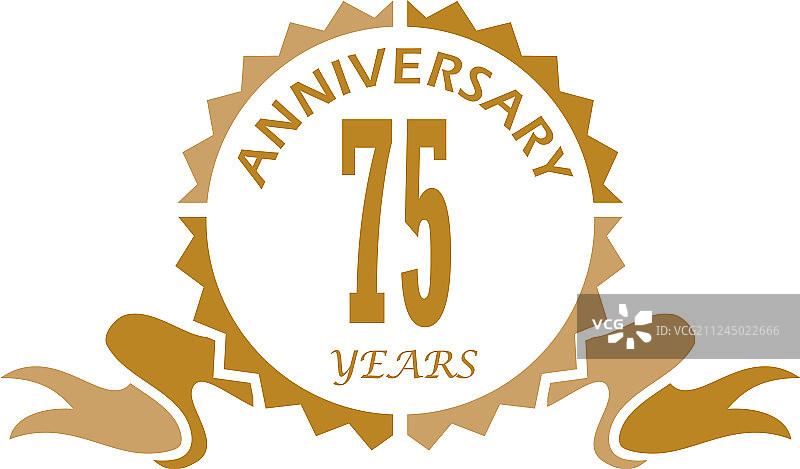 75周年丝带纪念图片素材