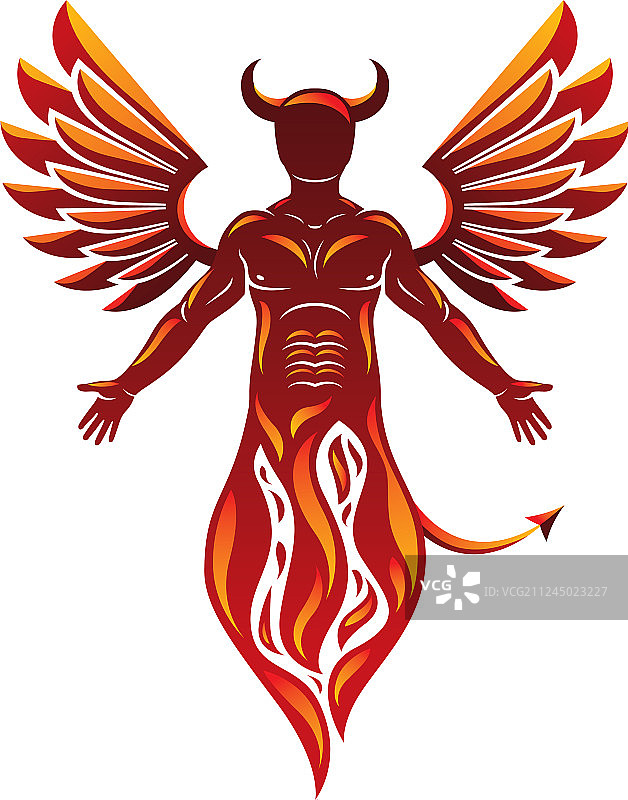 带翅膀的神秘人物图片素材