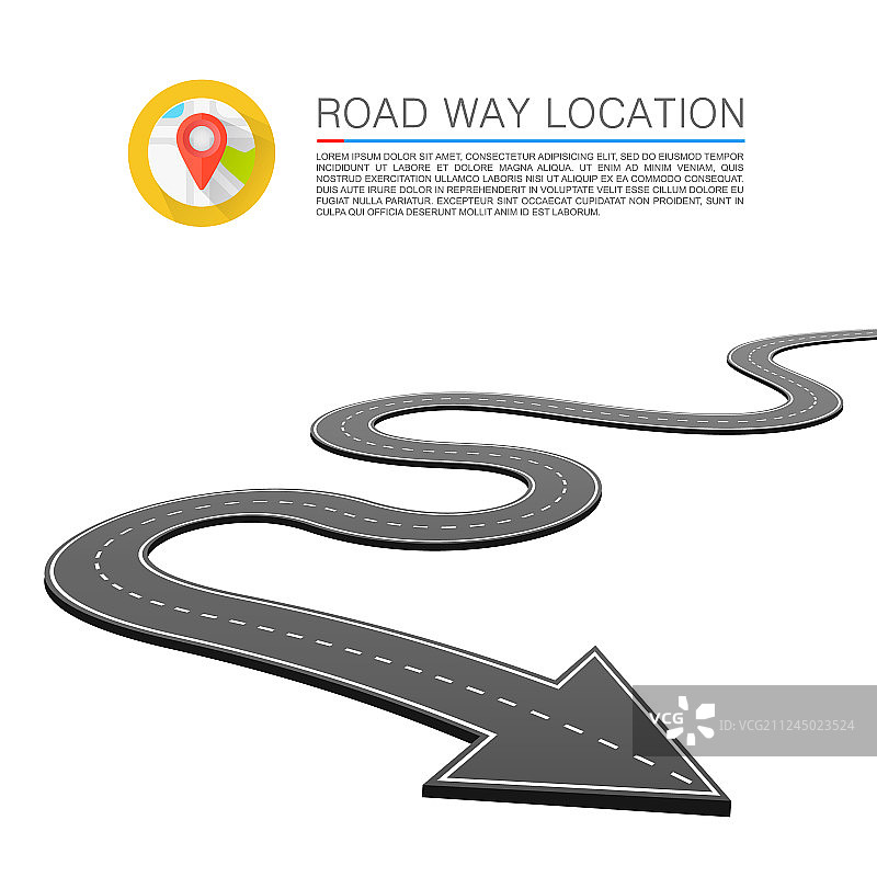 道路上的铺砌小路道路位置箭头图片素材