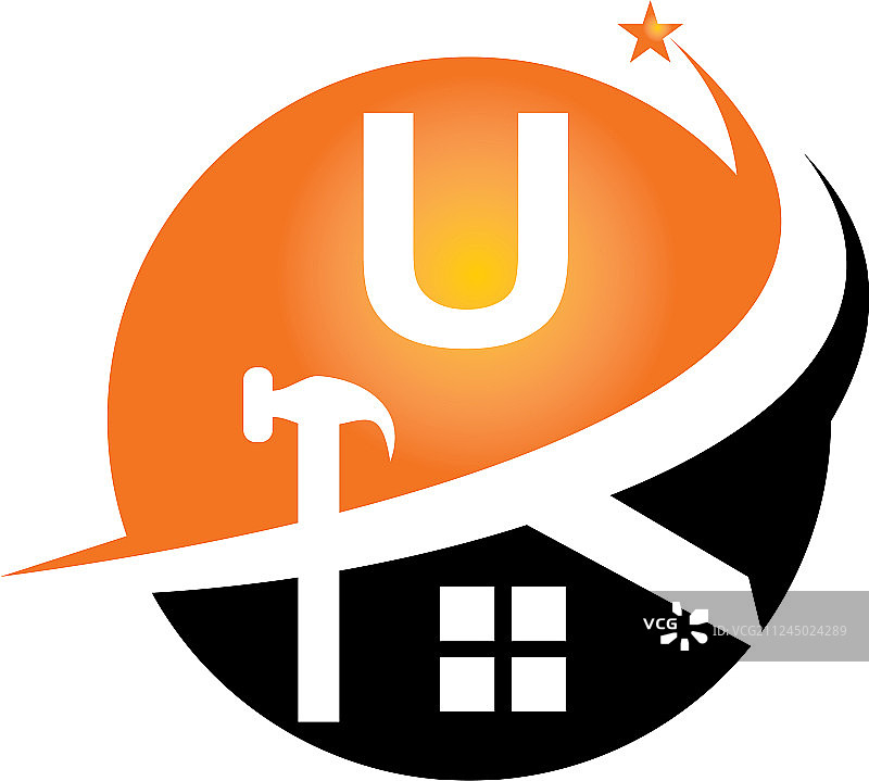 修复与建造首字母U标志图片素材