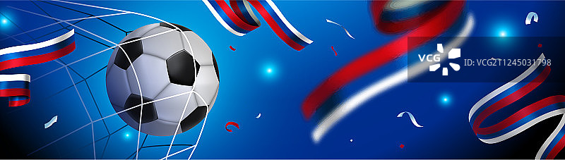 俄罗斯体育赛事足球banner图片素材