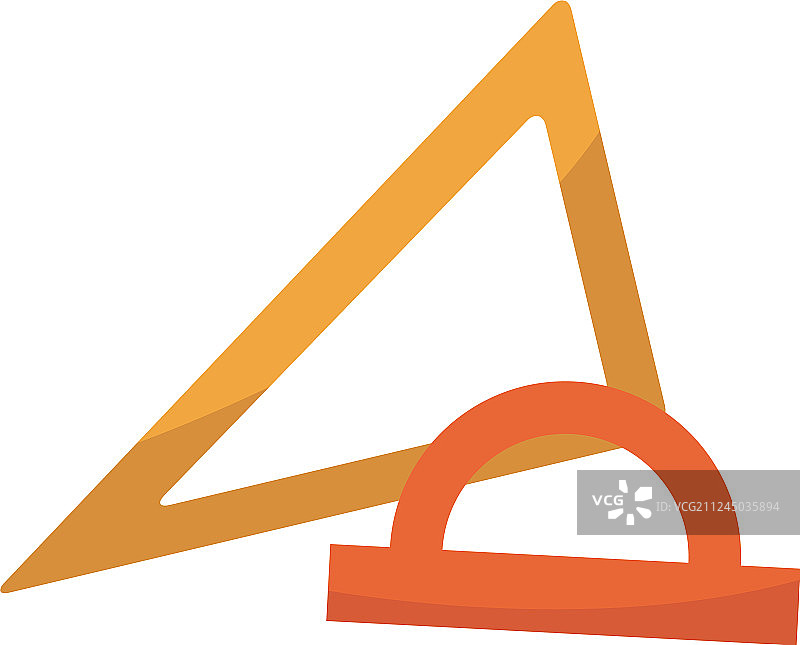 学校文具套装：尺子、三角板、量角器图片素材