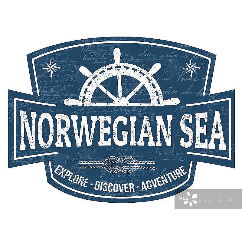 挪威海标志或图章图片素材
