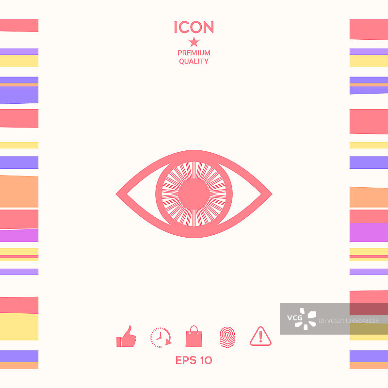 带虹膜的眼睛符号图标图片素材