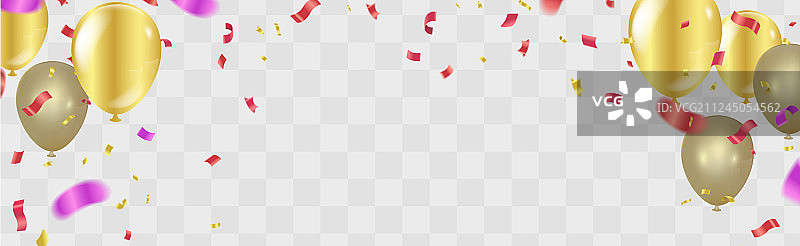 金色纸屑生日庆祝图片素材
