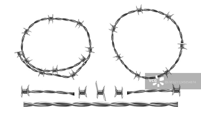 铁丝网分隔元素和部分图片素材