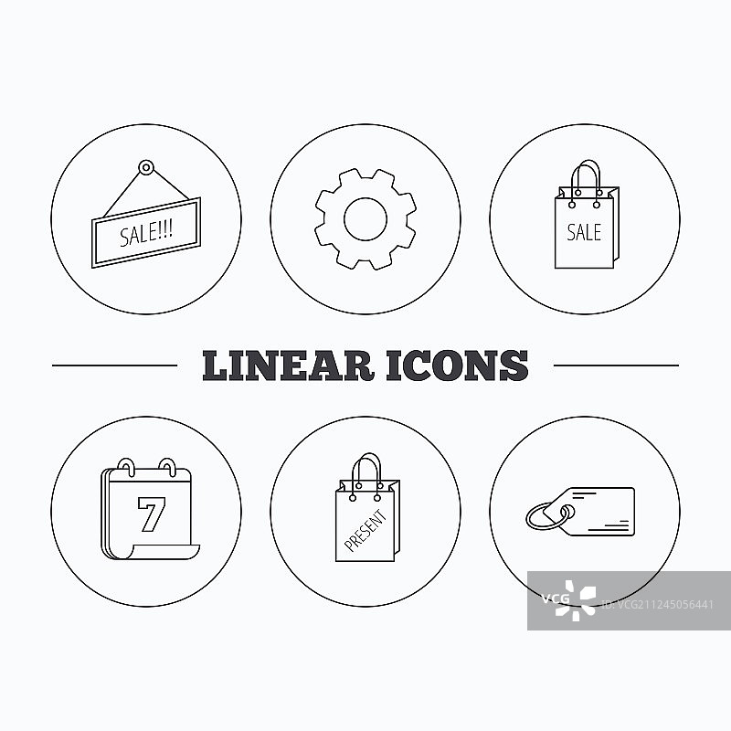 促销礼品袋和价格标签图标图片素材