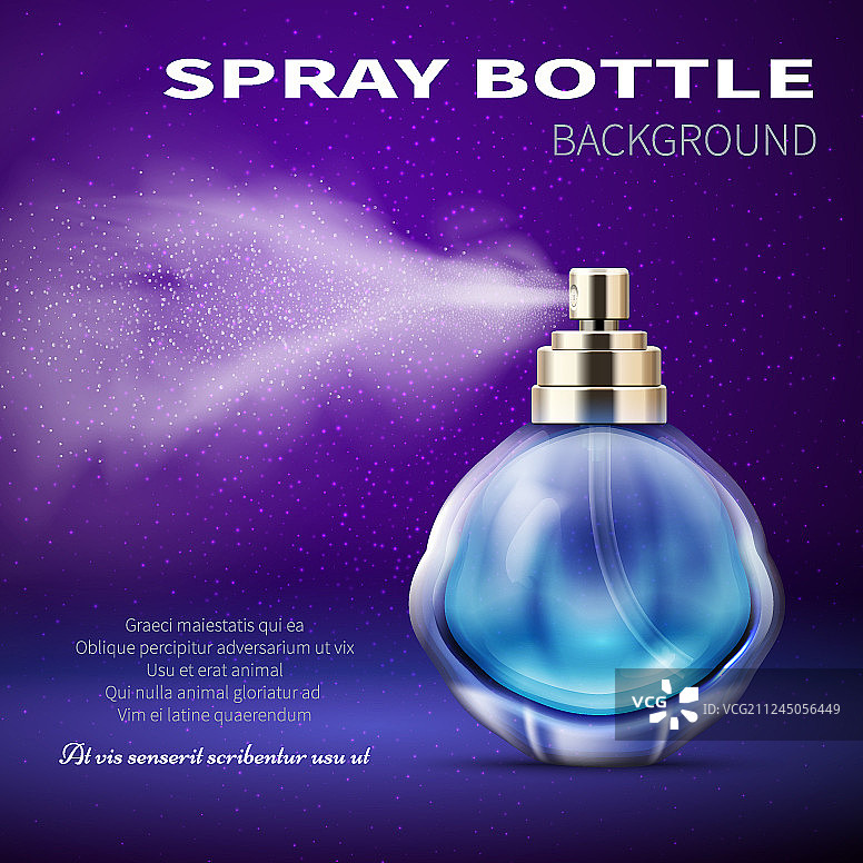 带半透明水雾喷雾的除臭剂瓶图片素材