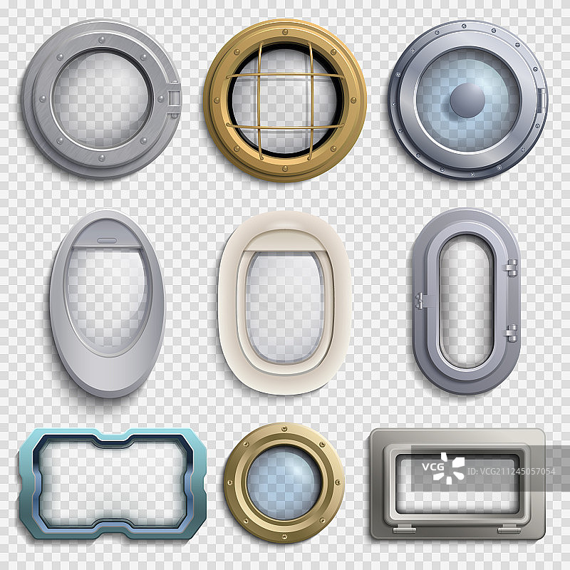 潜艇舷窗组合图片素材