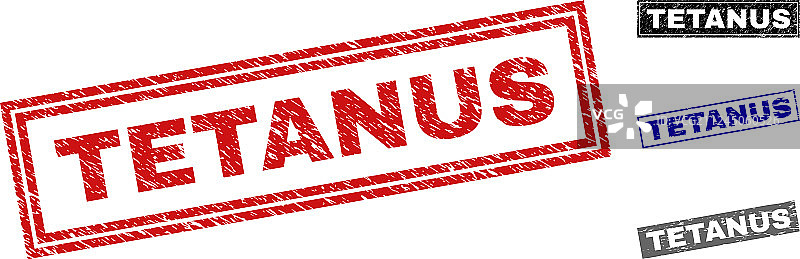 做旧风格破伤风划痕矩形印章图片素材