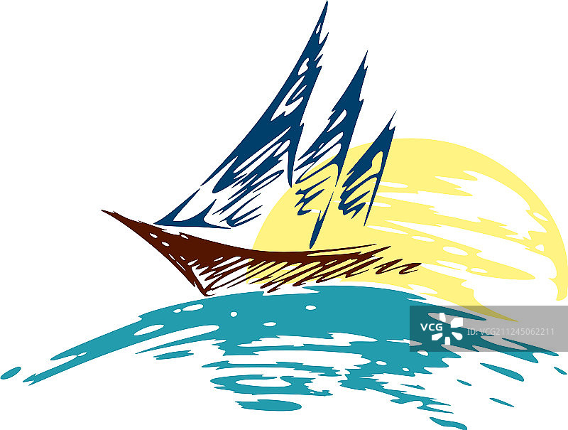 海上航行的船只标志图片素材