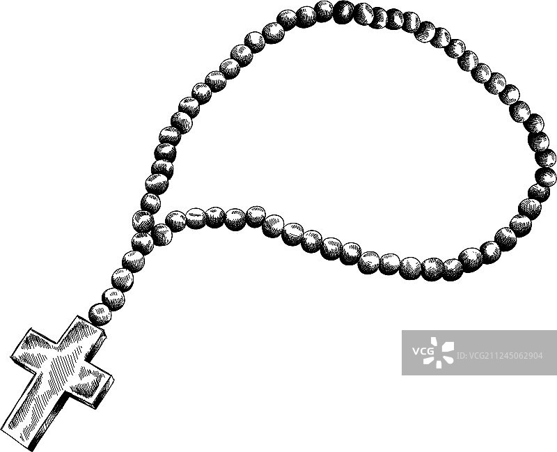 神圣的念珠祈祷图片素材
