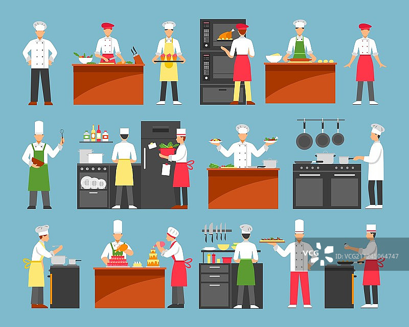 专业烹饪装饰图标集图片素材