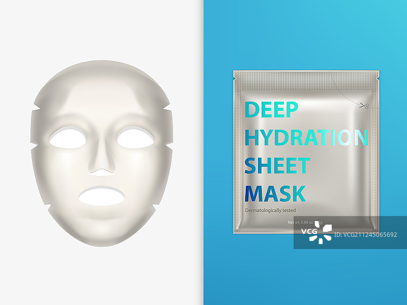 逼真的保湿面膜图片素材
