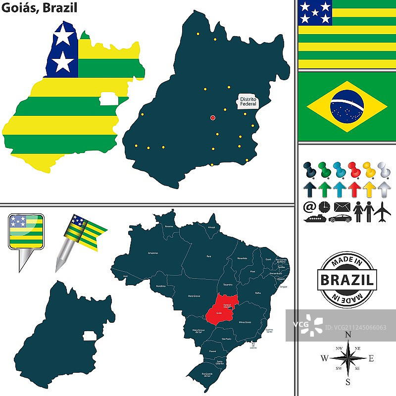 戈亚斯地图图片素材