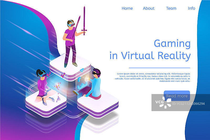 3D虚拟现实游戏banner图片素材