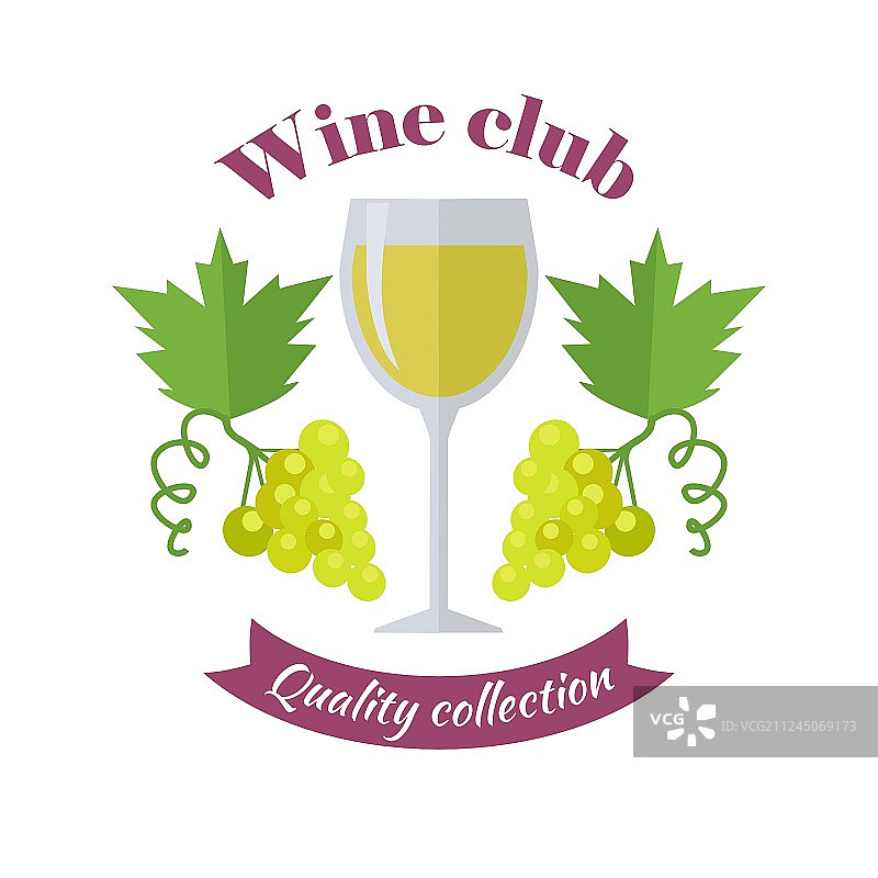 葡萄酒俱乐部优质标签系列图片素材
