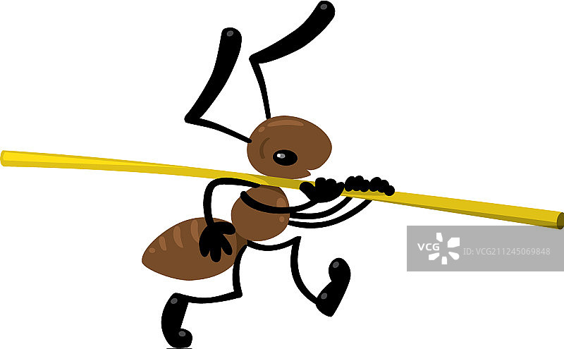 小蚂蚁搬运稻草儿童图片素材