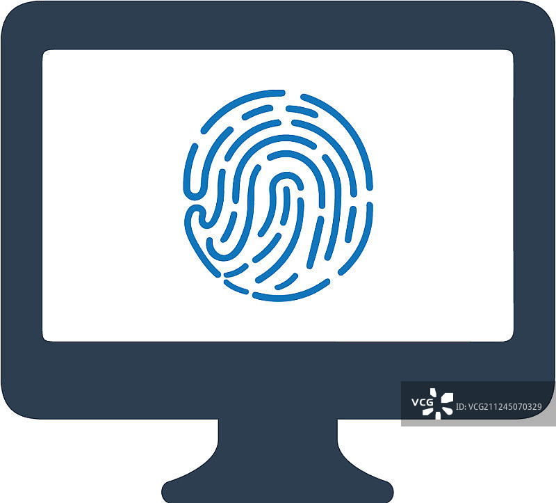 电脑指纹保护图标图片素材
