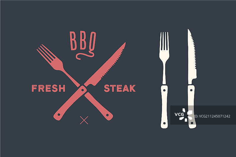 肉类切割刀叉牛排刀具套装图片素材