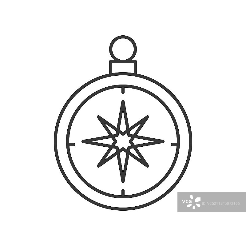 白色背景上的锚和游泳圈轮廓图标图片素材