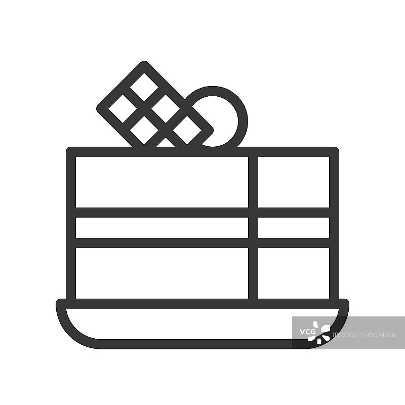 蛋糕甜点轮廓图标图片素材