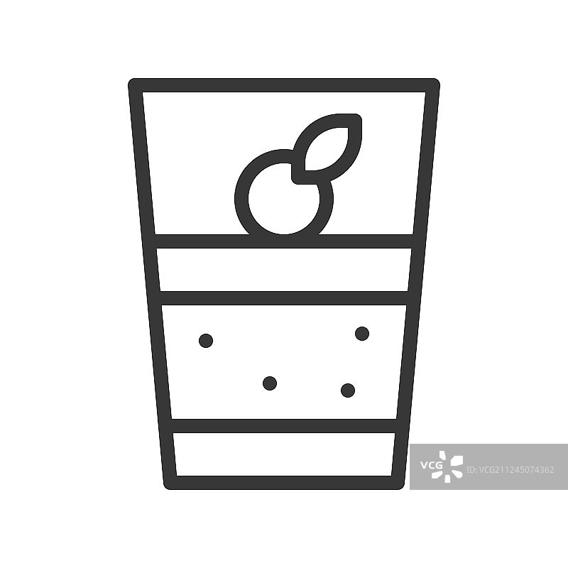 玻璃杯甜点提拉米苏或慕斯蛋糕图片素材