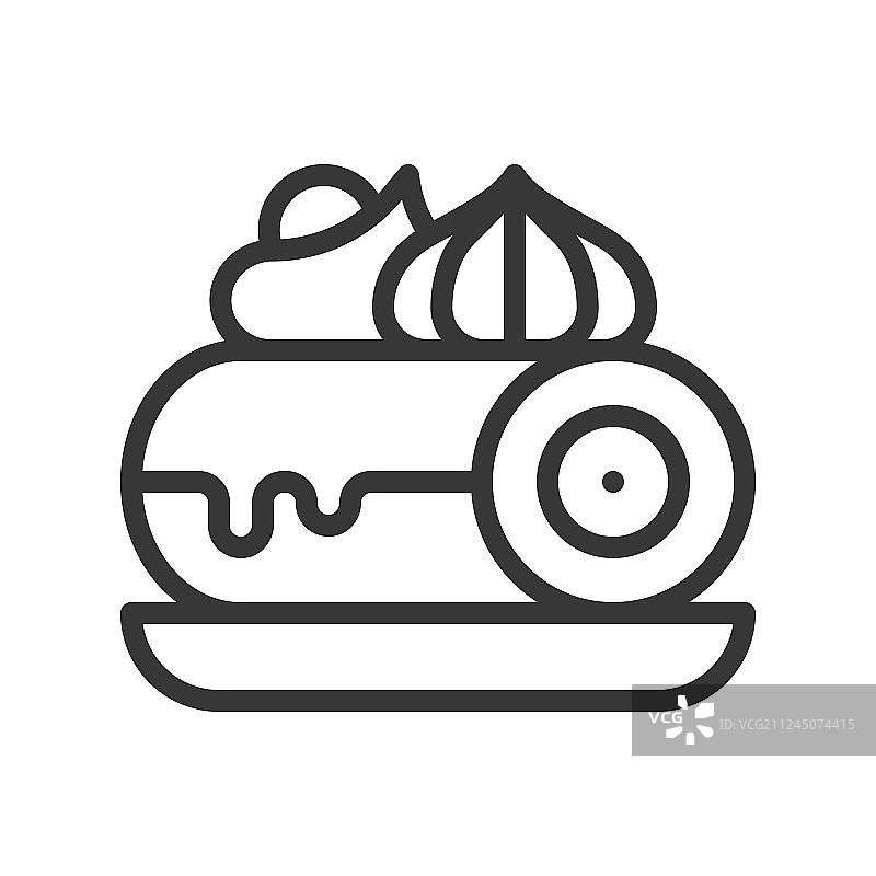 瑞士卷或年轮蛋糕甜点图片素材