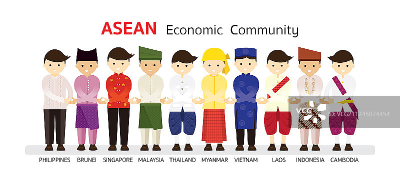 身着传统服饰的东南亚居民图片素材