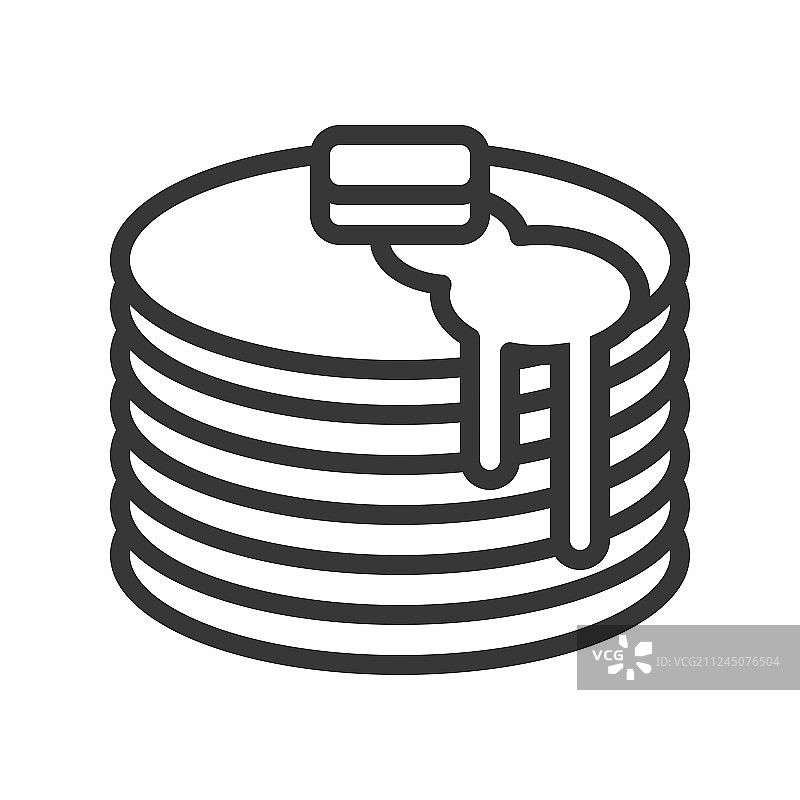 一叠薄煎饼和糖浆甜点图片素材