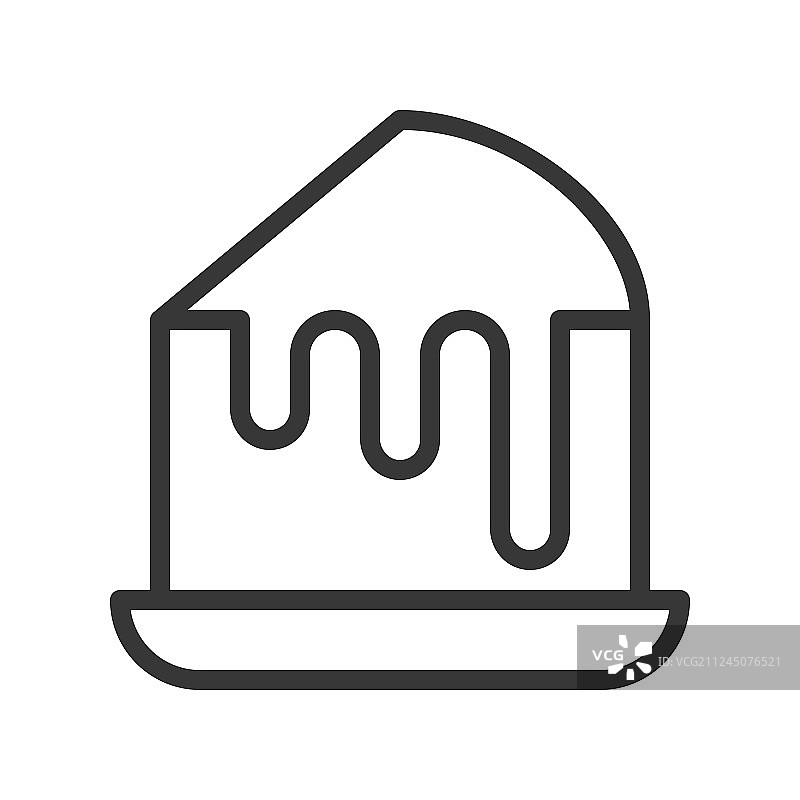 蛋糕甜点轮廓图标图片素材