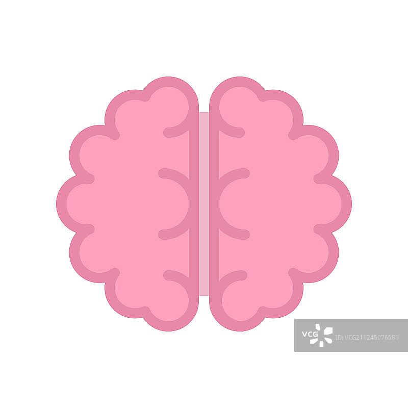 脑部医疗和医院相关扁平化设计图片素材