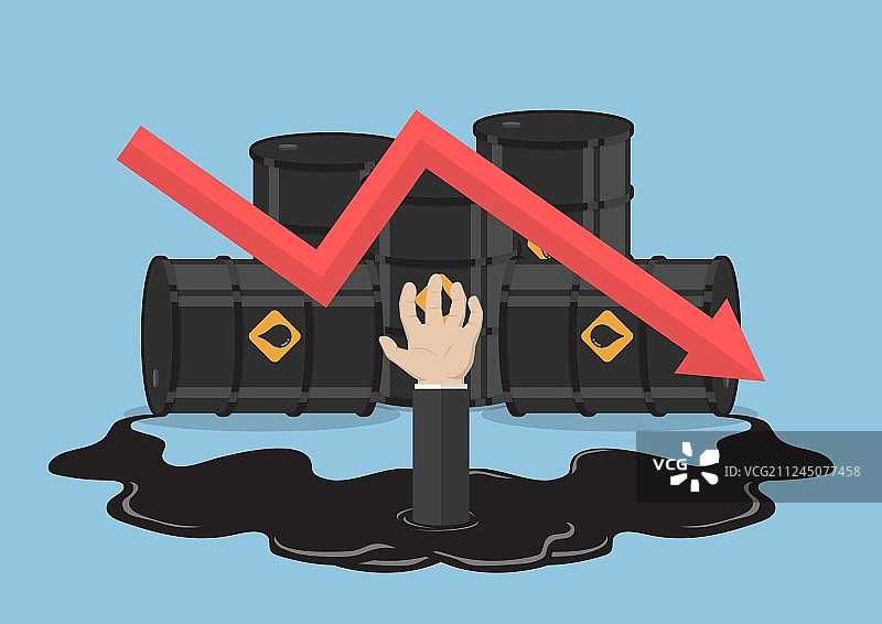 商人之手浸泡在油桶中图片素材