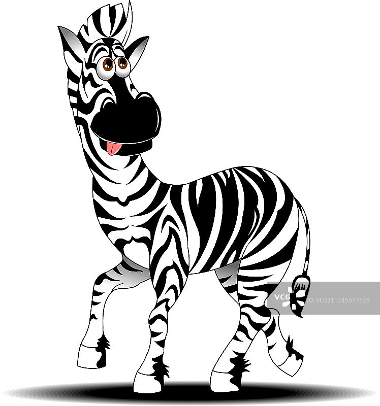 卡通斑马图片素材