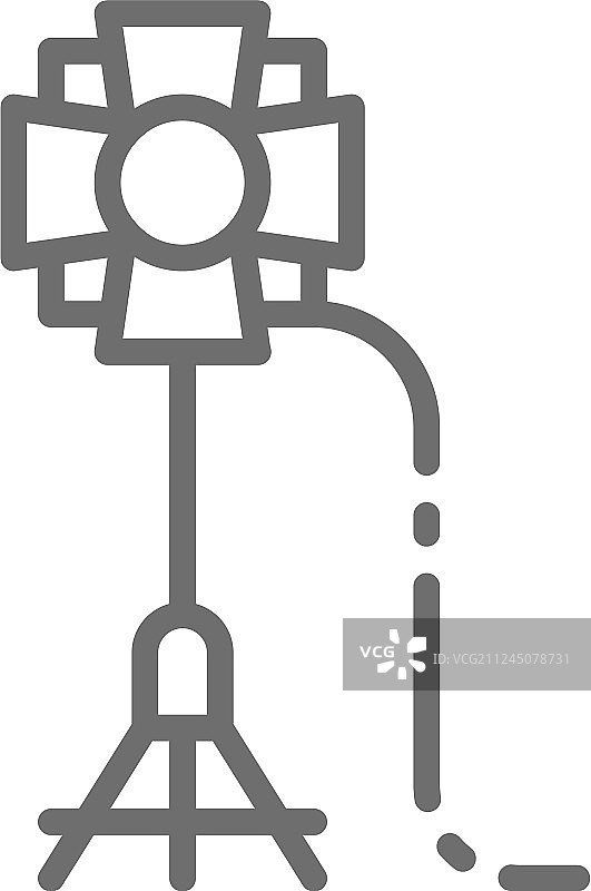 拱腹摄像机手电筒聚光灯工作室图片素材