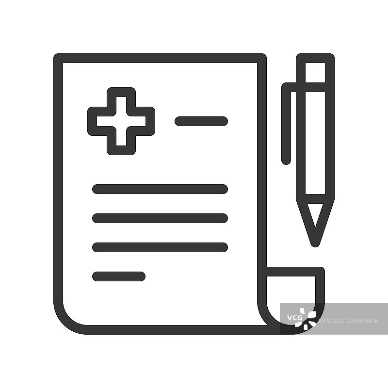 钢笔和处方文件图片素材